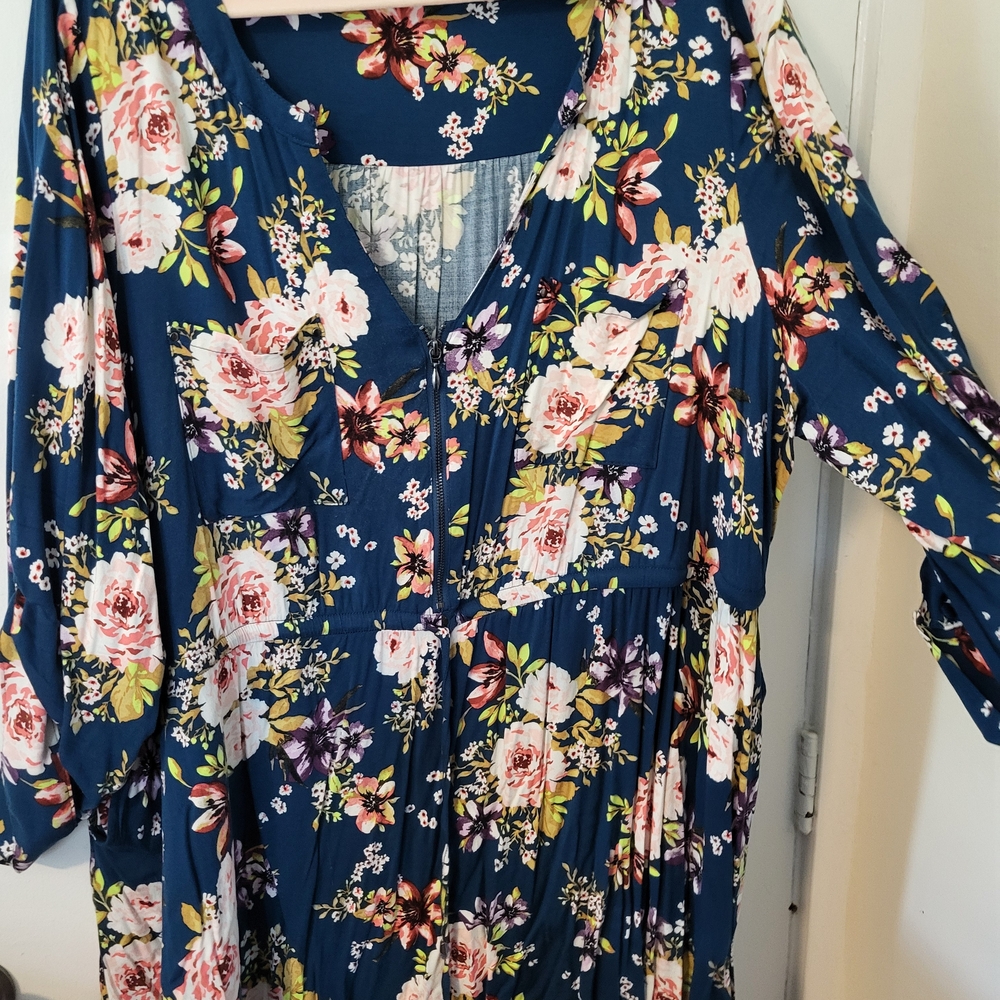 Torrid Floral Navy Dress